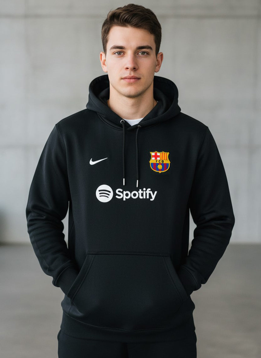 Barcelona Black Hoodie for Boys & Girls