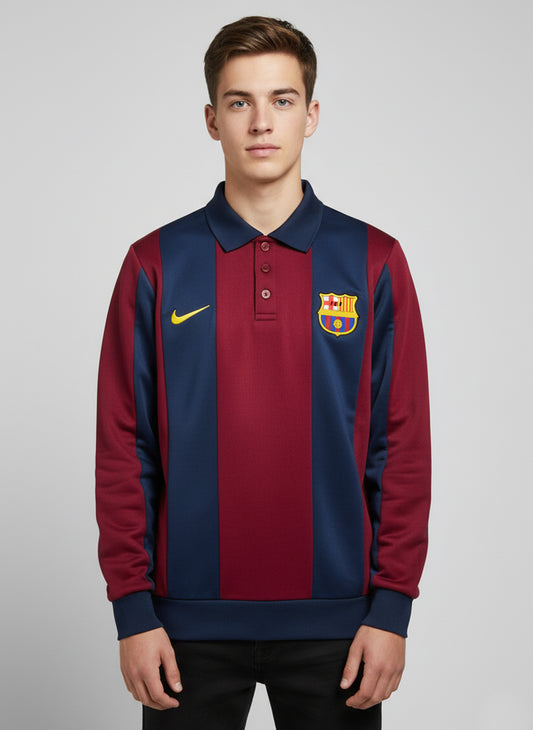 Barcelona Panels Sweatshirt with Collar