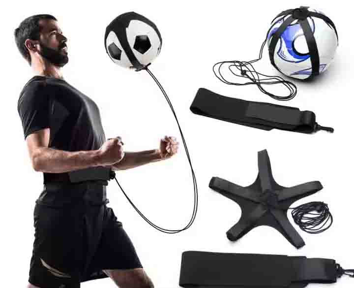 Soccer Training Belt Football Kick Trainer with Adjustable Belt for Kids & Adults Solo Soccer Training Aid for Practice Improve Passing, Dribbling, Juggling & Ball Control