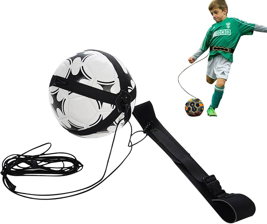 Soccer Training Belt Football Kick Trainer with Adjustable Belt for Kids & Adults Solo Soccer Training Aid for Practice Improve Passing, Dribbling, Juggling & Ball Control