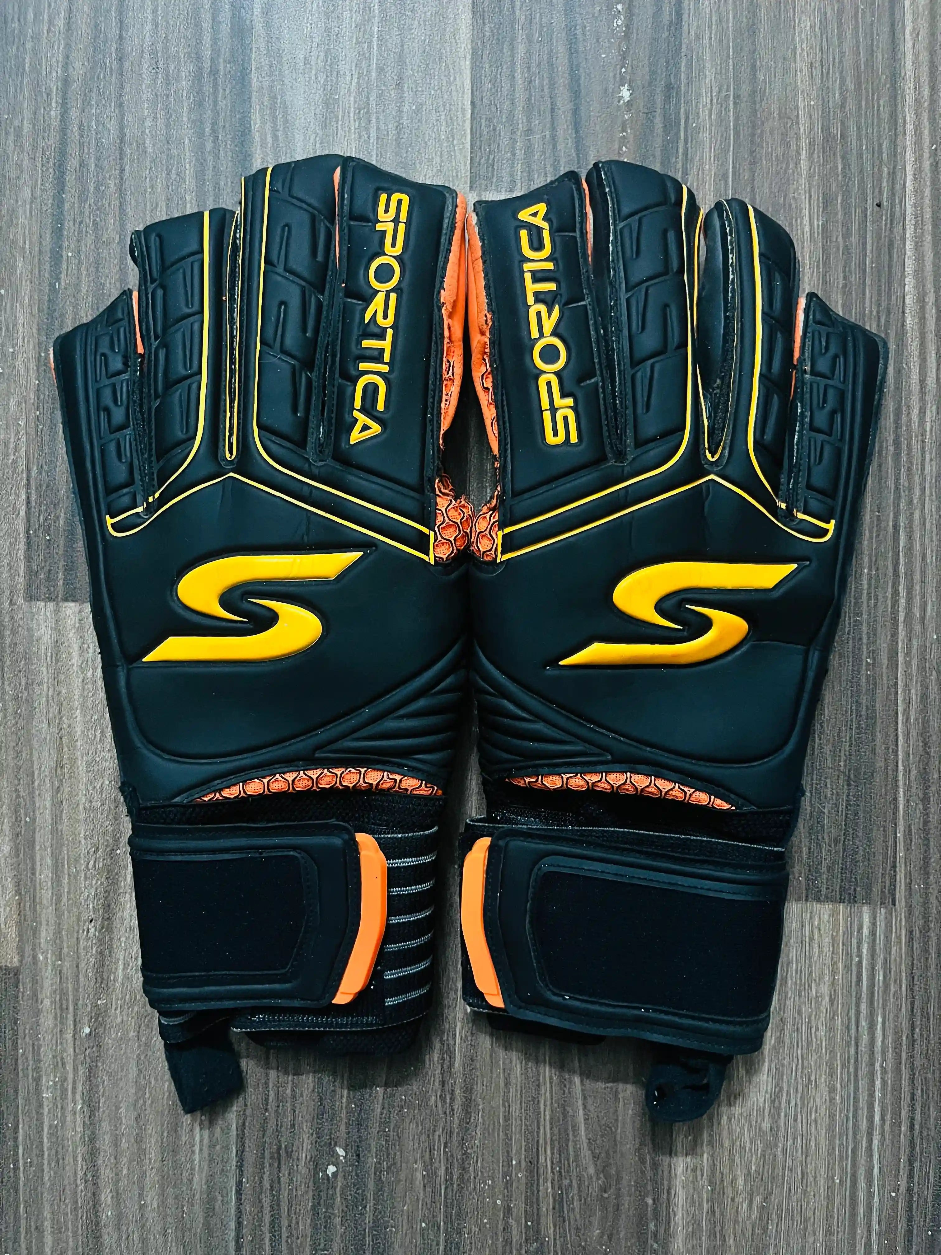 Sportica Goalkeeper Gloves - Black & Orange