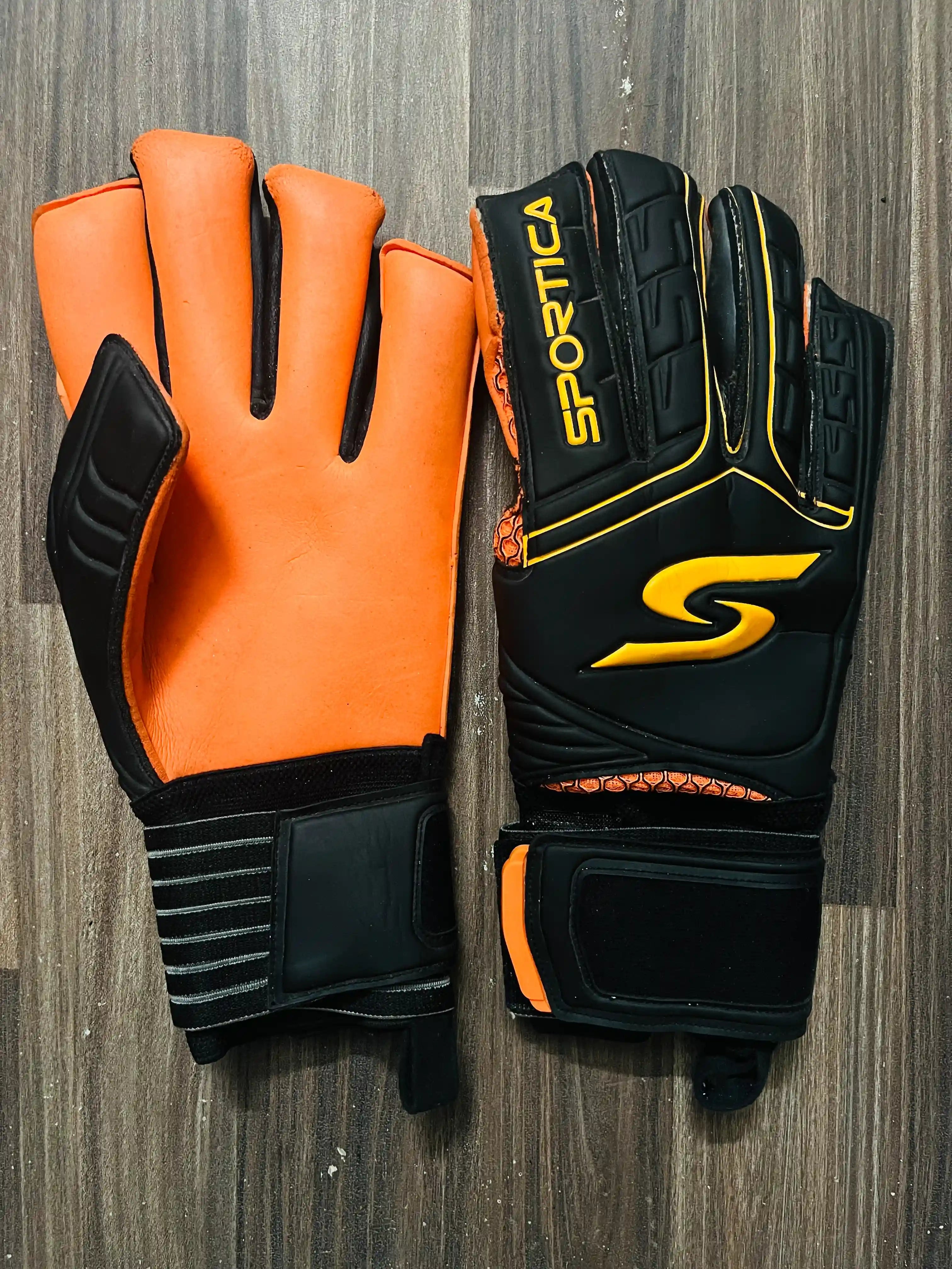 Sportica Goalkeeper Gloves - Black & Orange